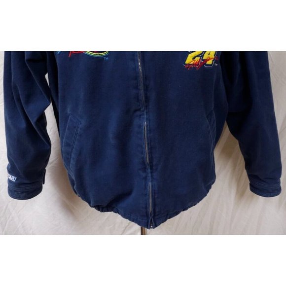 Dupont NASCAR Jeff Gordon 24 Hendrick Racing Canvas Quilt Lined Bomber Coat (M) - Picture 6 of 16